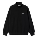 Carhartt WIP – Sweatshirt mit Stehkragen und Script-Print in Schwarz