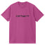 Carhartt WIP S/S Script Tee Magenta Black