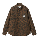 Carhartt WIP Women's L/S Leo Shirt Camo Leo Tamarind Garment Dyed