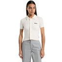 Dickies Women's Tallasse Button Polo Tee Egret