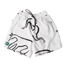 Parra Yoga Walks Swim Shorts White