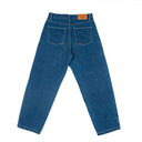 Blue jeans on a white background