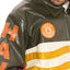 Havana Club x Pigalle Leather Jacket Brown Orange