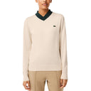 Lacoste W Cotton Pima Golf Sweater Weiß Grün 