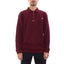 Magenta Waffle L/s Polo Burgundy