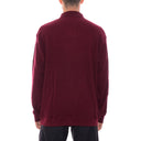 Magenta Waffel L/s Polo Burgund