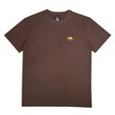 Ministry Of Concrete καφέ oversized βαμβακερό t-shirt με κεντημένο έμβλημα talisman στο στήθος
