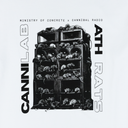 Album cover with rats on shelves and text 'Cannibal Lab' and 'Ath Rats'.