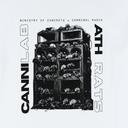Album cover with rats on shelves and text 'Cannibal Lab' and 'Ath Rats'.