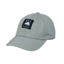 Light gray cap with a black logo on a white background