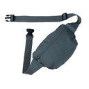 Gray waist bag with a strap on a white background