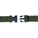 Green belt with a black buckle on a white background