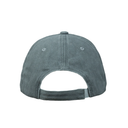 Back view of a gray baseball cap on a white background