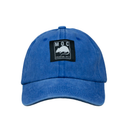 Blue cap with a logo on a white background
