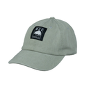 Green cap with a black logo on a white background