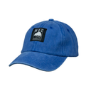 Blue cap with a logo on a white background