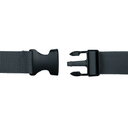 Black belt with a buckle on a white background