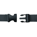 Black belt with a buckle on a white background