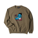 Parra Future Visions Crewneck Sweatshirt Stone Grey