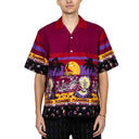 Pleasures Beach Button Down Burgundy