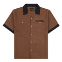 Pleasures Daisy Bowling Button Down Shirt Brown