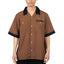 Pleasures Daisy Bowling Button Down Shirt Brown