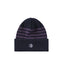 Polar Stripe Merino Beanie Navy Purple