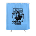 Shower Of The Nerds Wednesday Curtain Blue Black