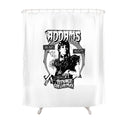 Shower Of The Nerds Wednesday Curtain White Black