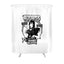 Shower Of The Nerds Wednesday Curtain White Black 180x180