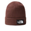 The North Face Logo Box Cuffed Beanie Brown