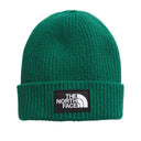 The North Face Logo Box Short Cuffed Beanie Evergreen