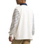 The North Face TNF Easy Rugby Shirt White Dune Window Blind Stripe